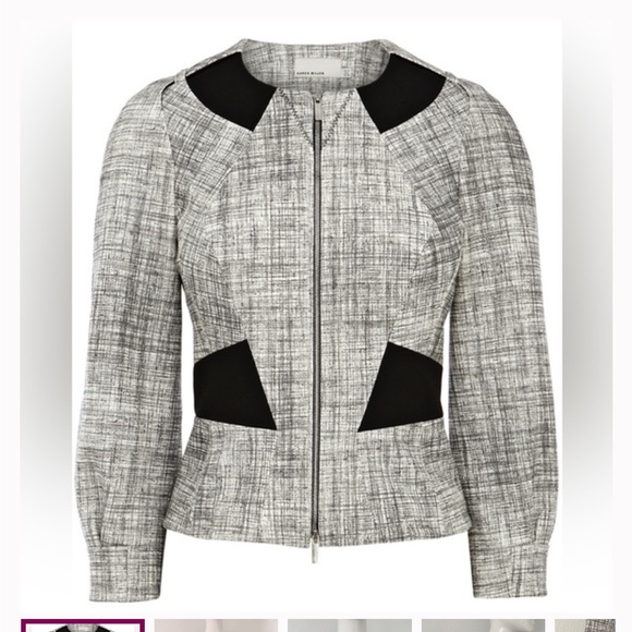 Karen Millen Jackets & Blazers - Karen Millen Women's Black and Gray Fitted Jacket